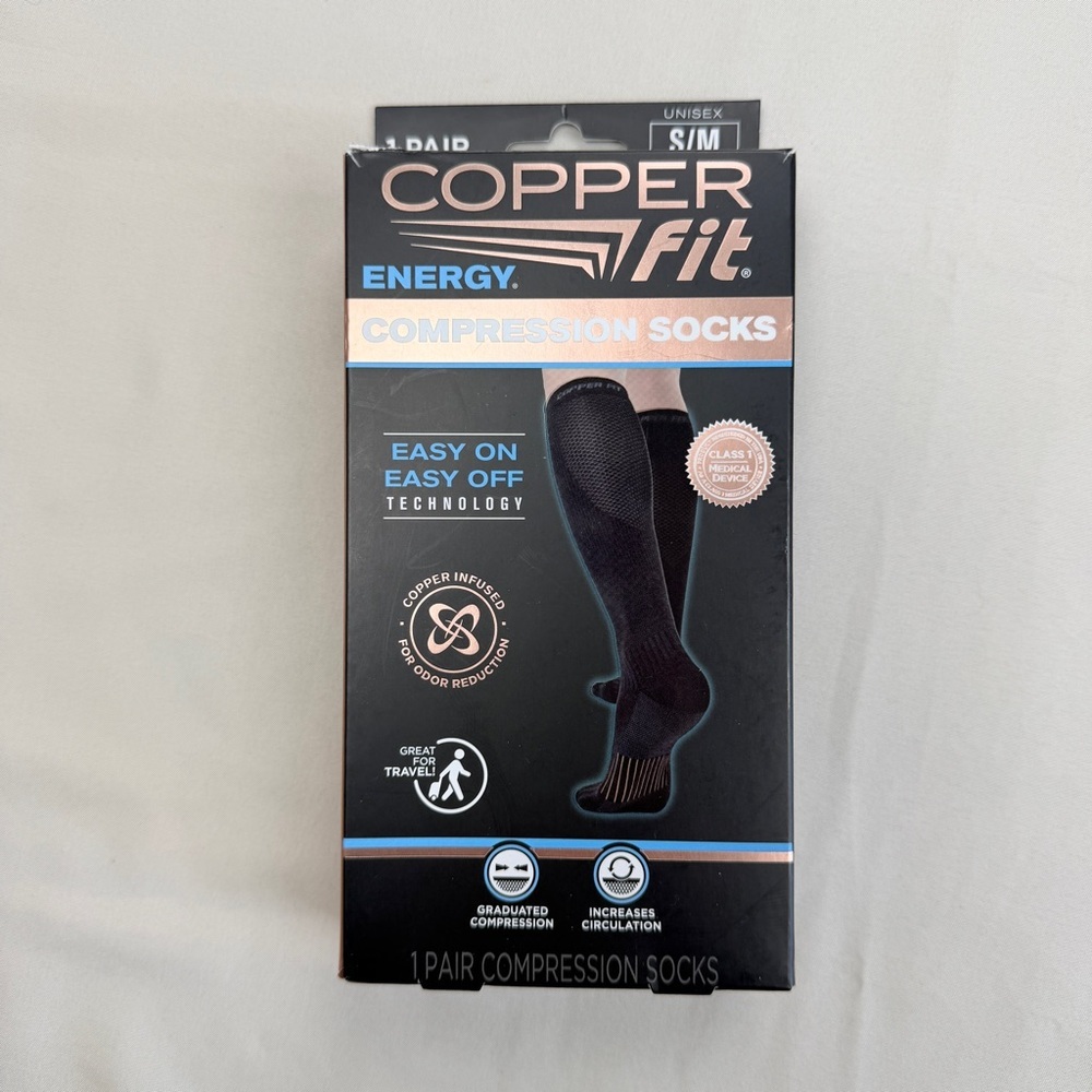 Unisex Black Compression Socks